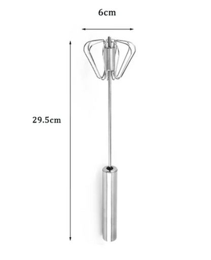 Semi-automatic Whisk, Stainless Steel Egg Beater